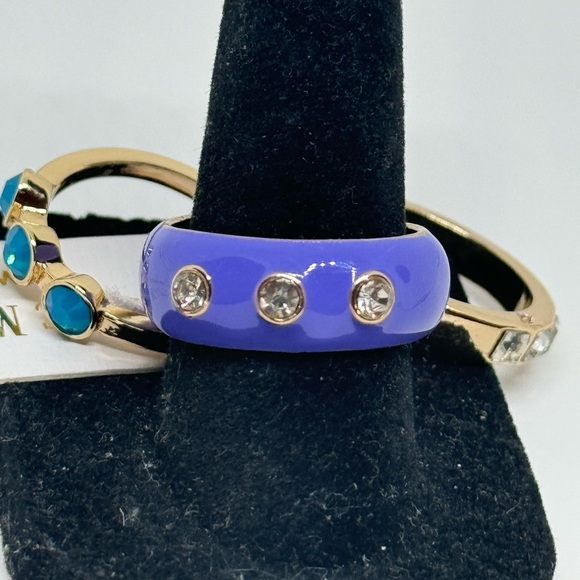 Isaac Mizrahi Set of 3 Statement Band Ring SZ 8 - Picture 8 of 10